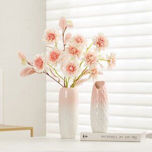 Blush Ombre Ceramic Vase – Slim Modern Accent